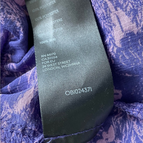 Free People These Dreams Mini Baby Doll Dress Small Tunic Purple Bohemian Ruffle - Picture 11 of 11